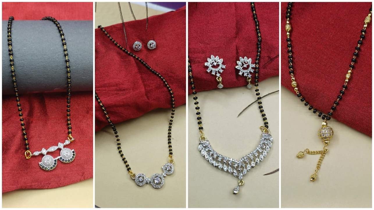 AD Gold-Plated Mangalsutra Designs