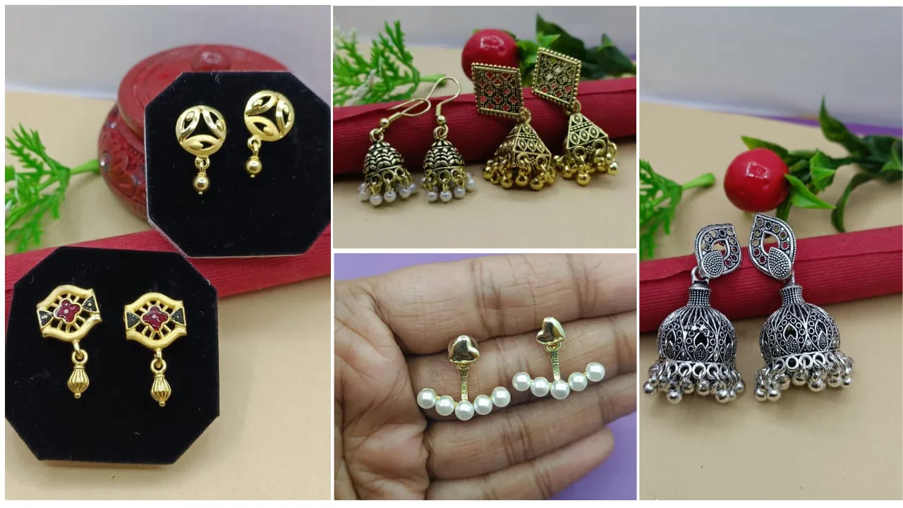 Earrings Design For Girls: शादी, पार्टी और ऑफिस लुक के लिए न्यू गोल्डन झुमकी ईयरिंग्स डिजाइन जो देंगे हर आउटफिट को रॉयल और एलीगेंट टच 3 Beautiful Earrings For Girls