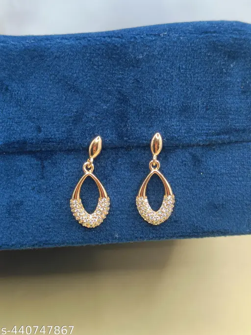 Rosegold Plated Earrings For Girls