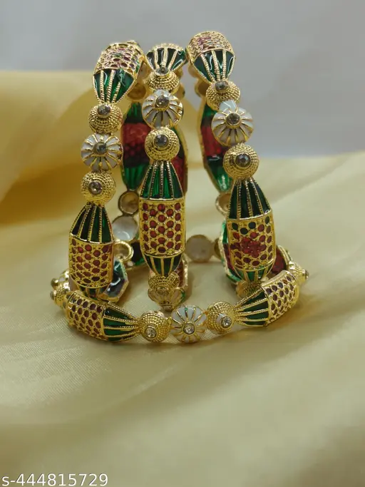 Gold Plated Meenakari Bangles