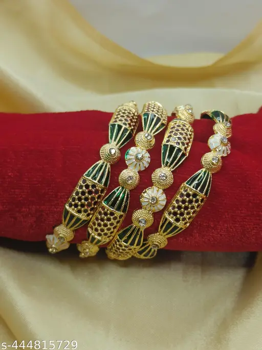 Gold Plated Meenakari Bangles
