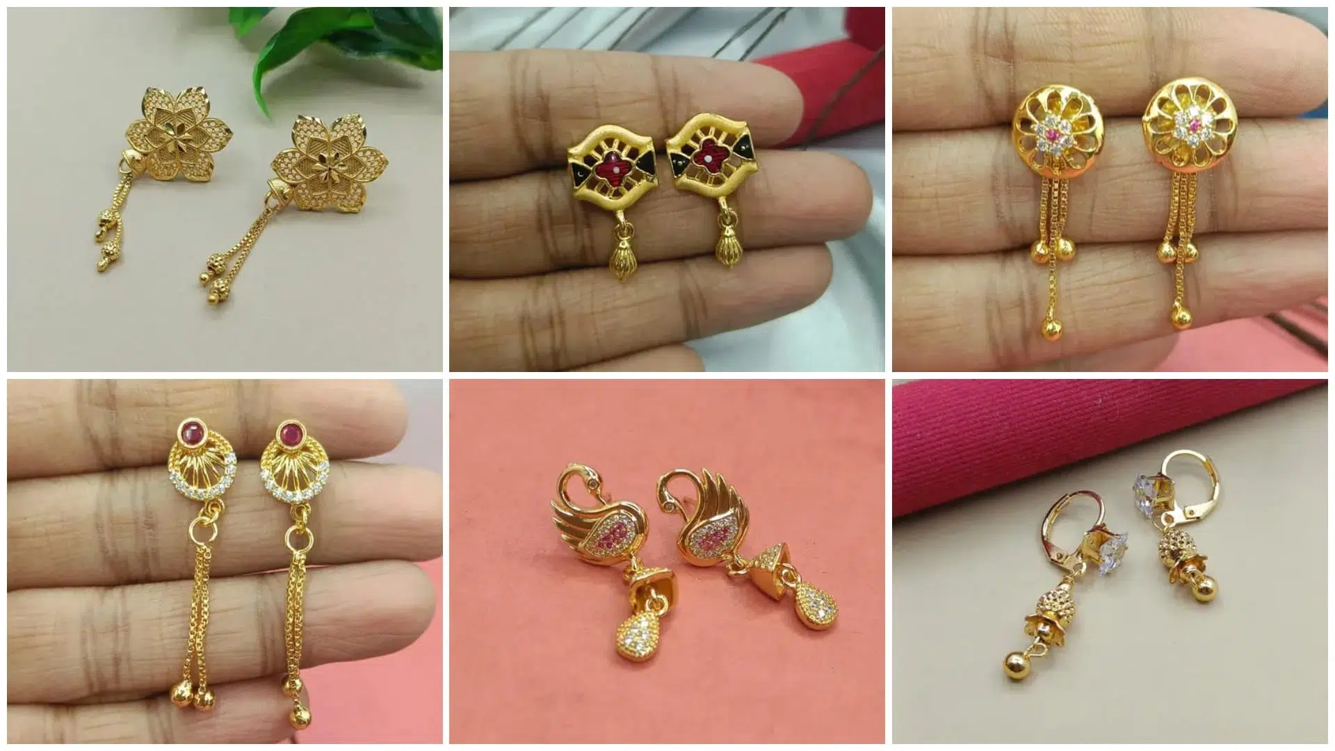 Gold Plated Earrings Design : शादी, पार्टी और ऑफिस लुक के लिए परफेक्ट ज्वेलरी का खास कलेक्शन 3 Gold Plated Earrings Design