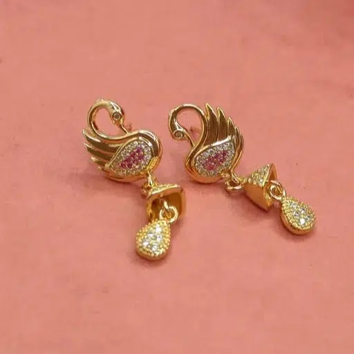 Beautiful Gold Plated Earrings Design For Girls