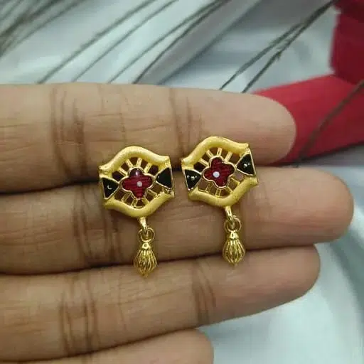 Beautiful Gold Plated Earrings Design For Girls