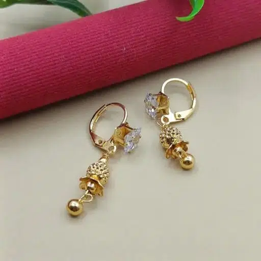 Beautiful Gold Plated Earrings Design For Girls