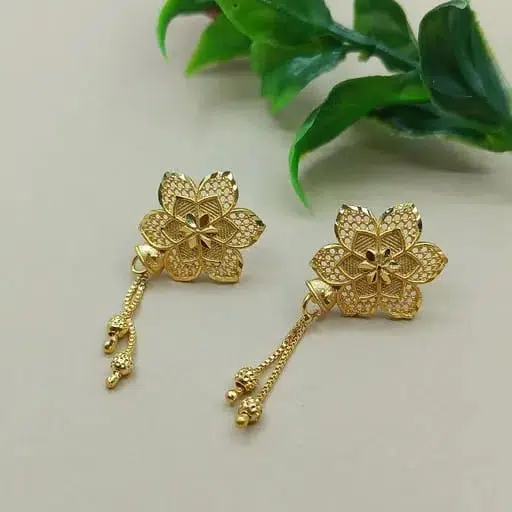 1 Gram Gold-plated Earrings Design