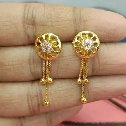 New Designer Gold-plated Earrings For Girls