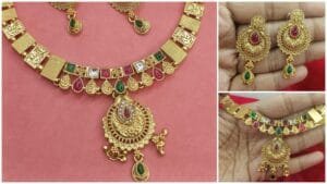 Rajwadi Matt Finish Choker Necklace Design