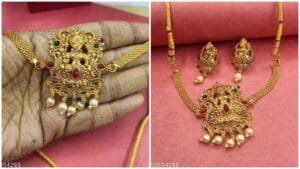 Temple South Jewellery Necklace Set For Women