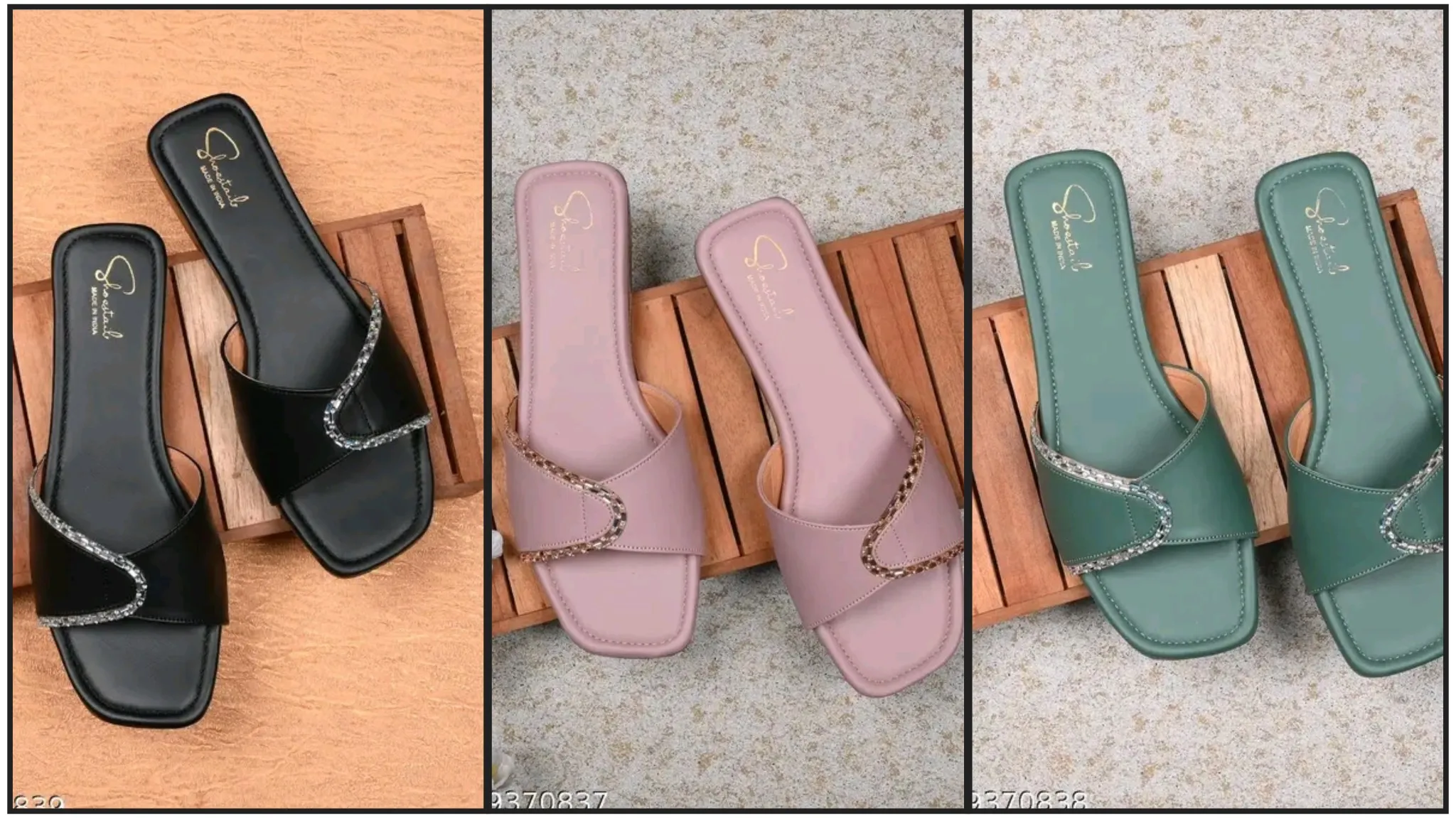 Flats Sandals: Stylish Flat Slippers For women under 350 on Meesho 4 GridArt 20250527 144901079