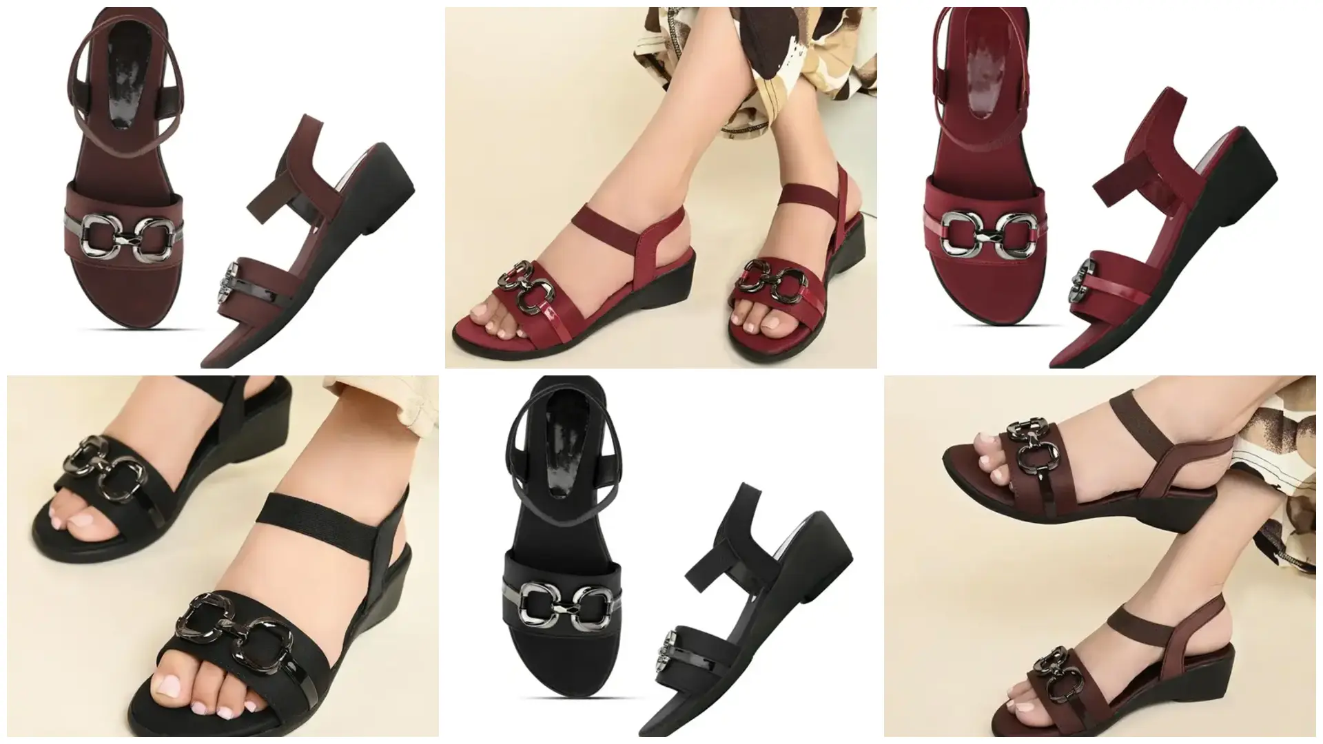 Heels Sandals: Comfortable Wedge Platform Heel Sandals for Women And Girls 3 Wedge Platform Heel Sandals for Women