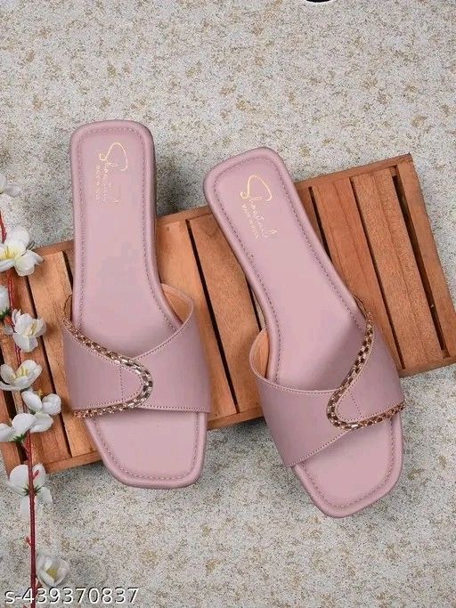 Pink Flats Sandals For Women