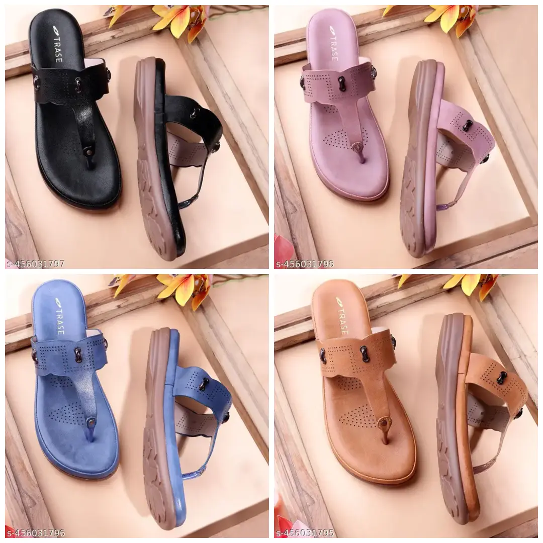 Heels Sandals : Women Casual Open Flats Slippers Designs 4 Open Flats Slippers