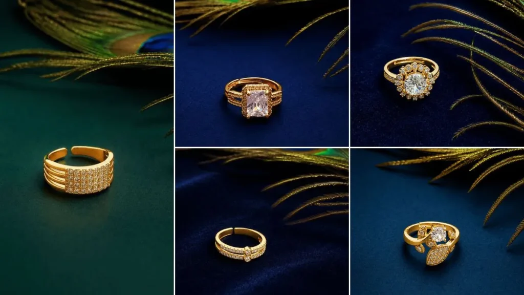 Rings Design 2026: 10 Stylish Finger Ring Designs under 250 2 AD Finger Ring Design