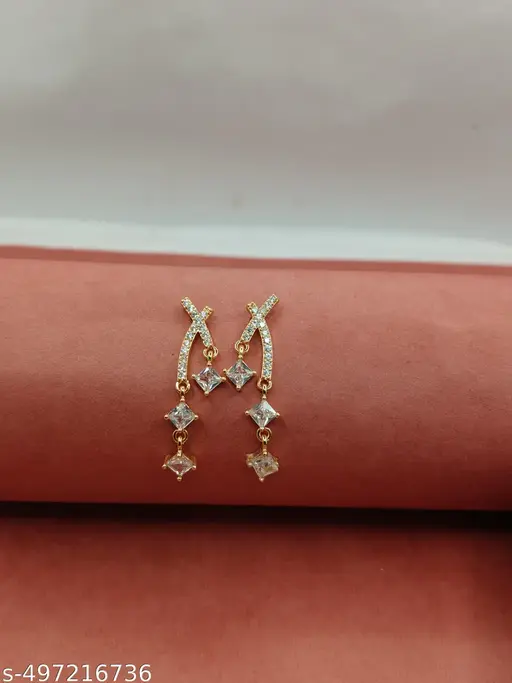 American diamond drop earrings