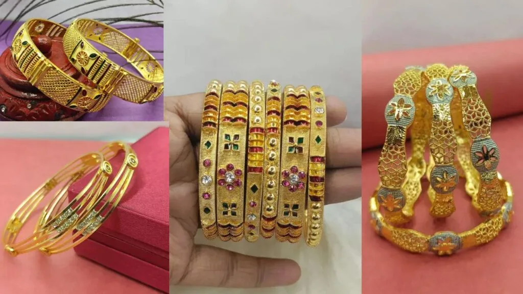 Bangles Designs: हर खास मौके के लिए परफेक्ट Goldplated Bangles Designs 2 Goldplated Bangles Designs