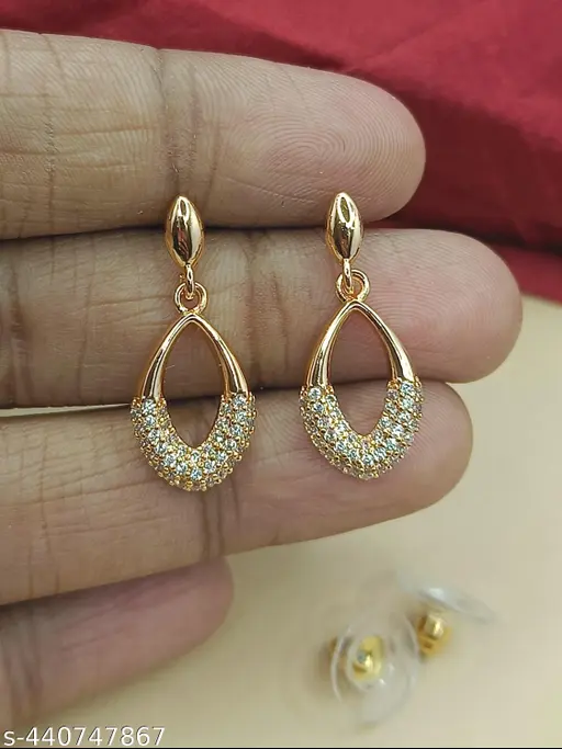 New Rosegold Plated Earrings For Girls