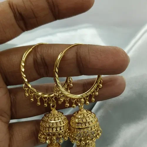 Goldplated Jhumki Earrings For Women