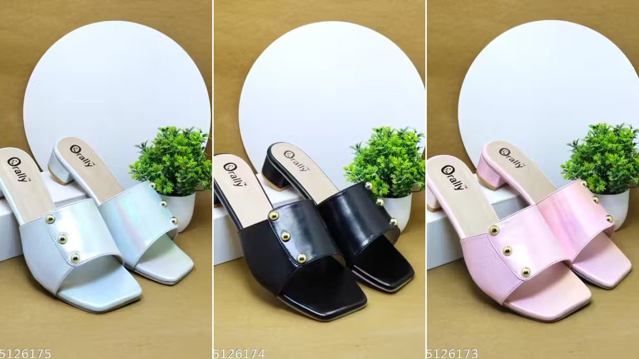 रोजाना पहनने के लिए आरामदायक और खूबसूरत Low heel Slipper For Women जो आपकी हर ड्रेस को स्टाइलिश और आकर्षक लुक देता है 4 heel Slipper For Women