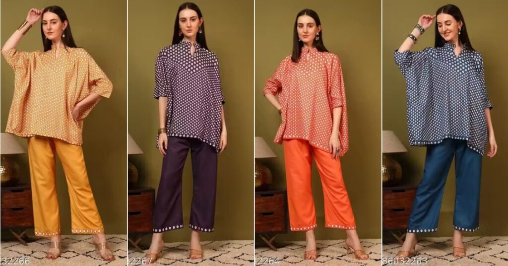 Printed Cord Set For Womens