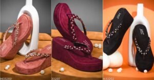 Stylish Partywear Wedge Heels Sandals For Women