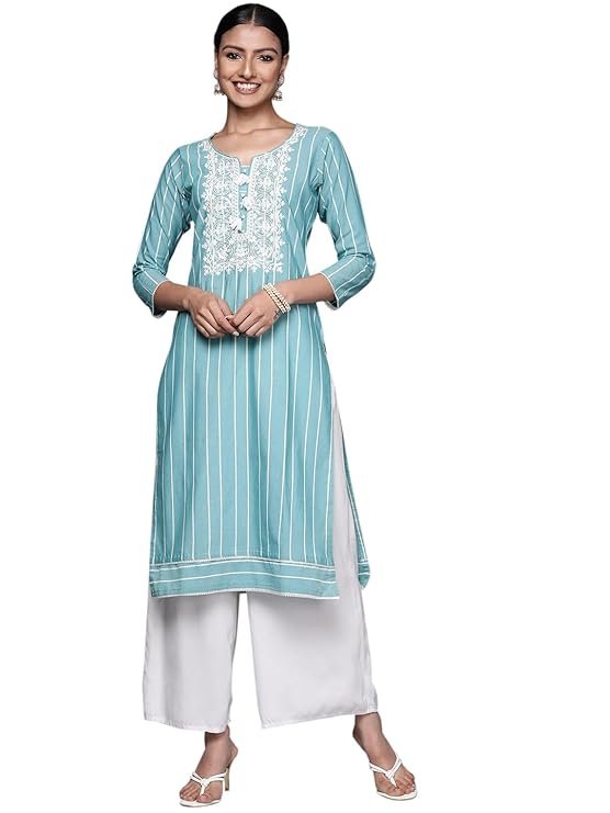 Kurta For Women: 5 Stylish Libas Kurtas जो आपके एथनिक लुक को बनाएं और भी शानदार 10 Libas Womens Embroidered Cotton Straight Kurta for Women