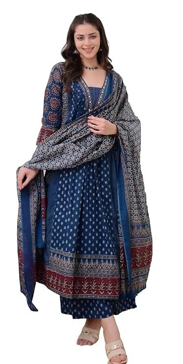 Printed Anarkali Kurta and Pant