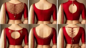 Red Blouse Back Designs