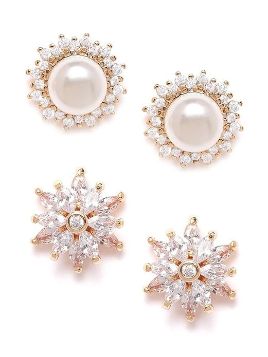 Best Stud Earrings Under 300 on Amazon: Stylish & Budget-Friendly Picks for Women 7 Cubic Zirconia Brass Stud Earrings For Women