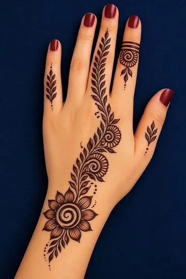 Arabic Mehendi design for festival look