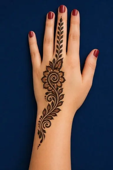Girls mehndi design modern