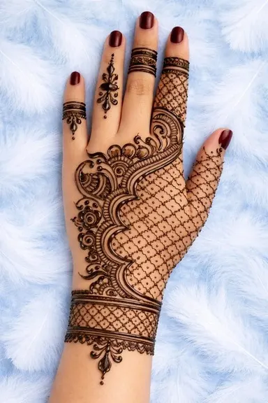 full hand mehndi design traditional look