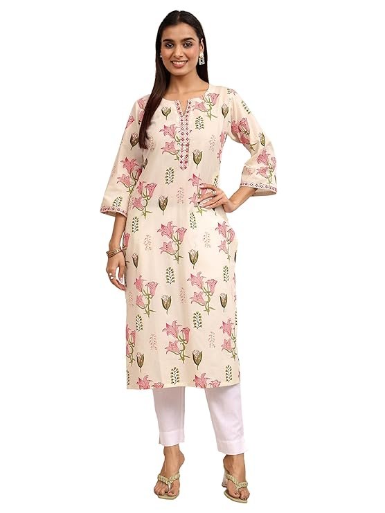 5 Best Women Kurta Styles in 2026 That Look Stylish & Feel Comfortable 9 Printed Cotton Straight KurtaPrinted Cotton Straight Kurta