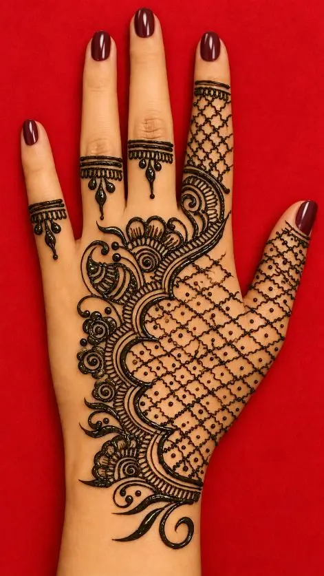 Full Hand Mehndi Designs back hand