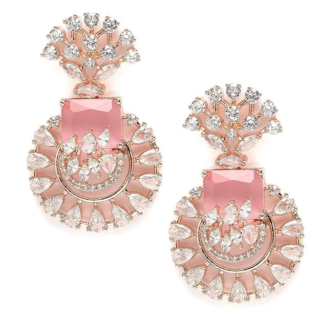 Gold Plated Floral Earrings for Women