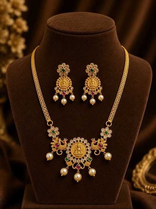 Necklace Set : 10 Stunning Golden Jewellery Set Designs to Elevate Your Royal Look 2026 Latest 8 Floral Minimal Jewellery Trends