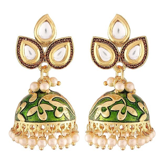 Pearl Studded Jhumki Earring For Women