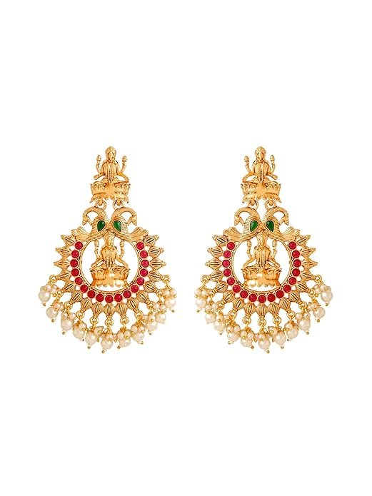 Gold Plated Traditional Chandbali Earrings for Women
