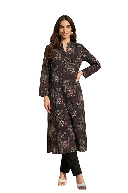 5 Best Women Kurta Styles in 2026 That Look Stylish & Feel Comfortable 5 Woman Floral Printed Rayon Straight Kurta