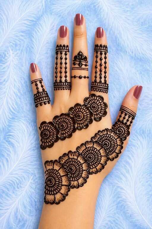 50 Latest Eid Mehndi Designs 2026 for Girls & Women 23 Back Hand Mehndi Design for Eid