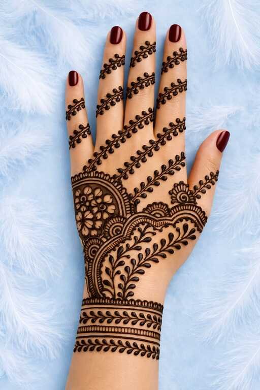 50 Latest Eid Mehndi Designs 2026 for Girls & Women 17 Back Hand Mehndi Design for Eid