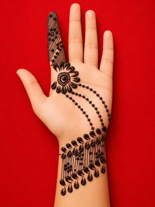 50 Latest Eid Mehndi Designs 2026 for Girls & Women 16 Front Hand Eid Mehndi Design