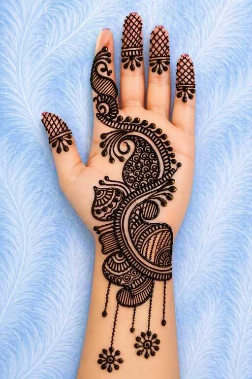 50 Latest Eid Mehndi Designs 2026 for Girls & Women 15 Front Hand Eid Mehndi Design