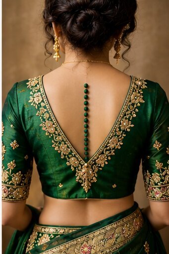 V-Back with Button Detailing