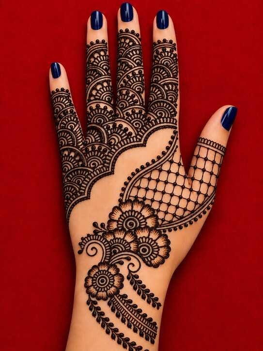 50 Latest Eid Mehndi Designs 2026 for Girls & Women 3 latest arabic mehndi design 2026 (13)