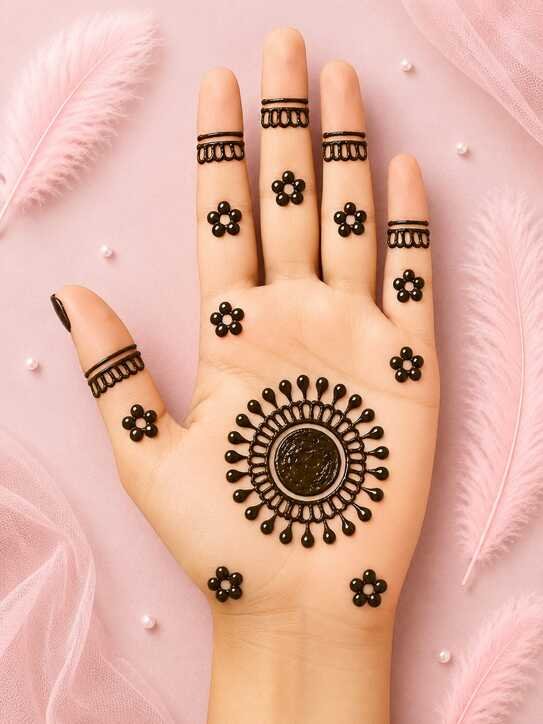 50 Latest Eid Mehndi Designs 2026 for Girls & Women 4 Simple Eid Mehndi Design 2026