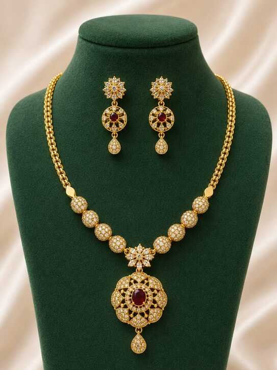American Diamond Premium Necklace Set