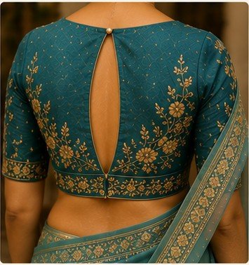 Keyhole Blouse Back Design