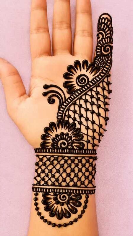Floral Bracelet Mehndi Designs