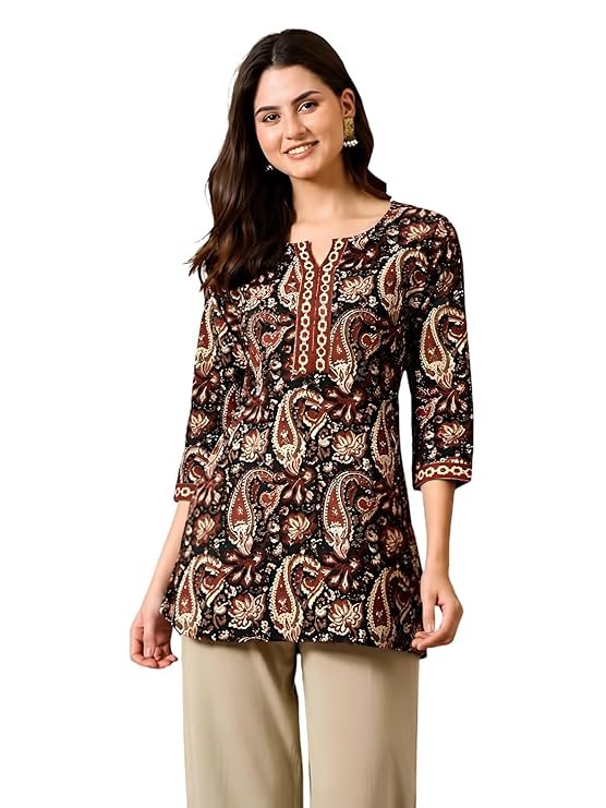 Women Floral Printed Short Kurti